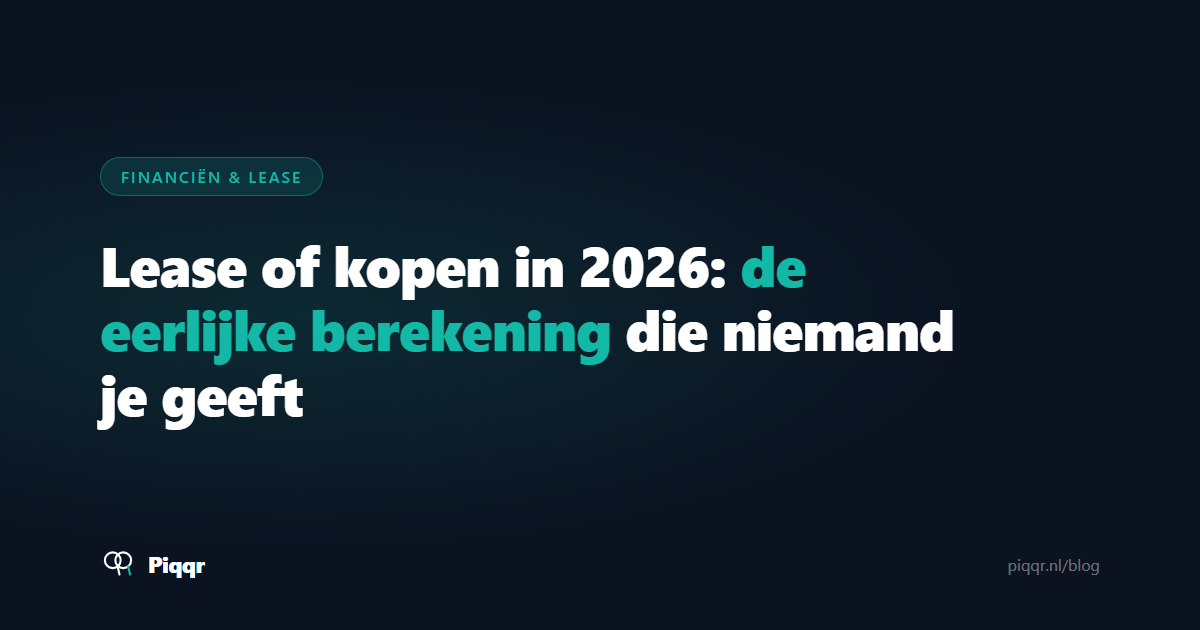 Lease of kopen in 2026: de eerlijke berekening die niemand je geeft